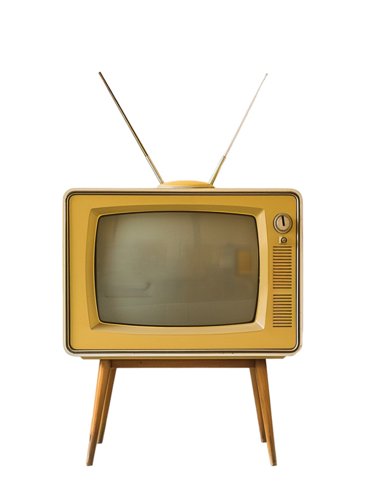 Retro TV against transparent background png