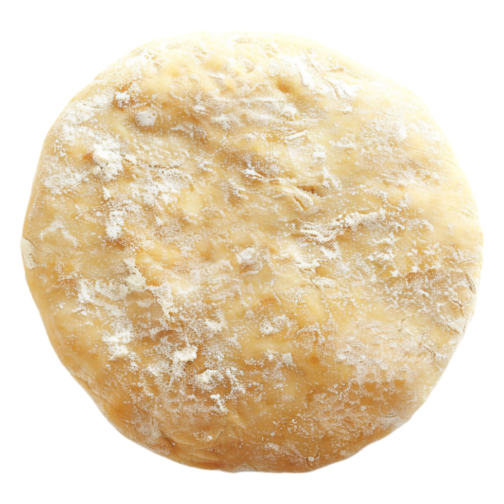 Round dough isolated against transparent background png