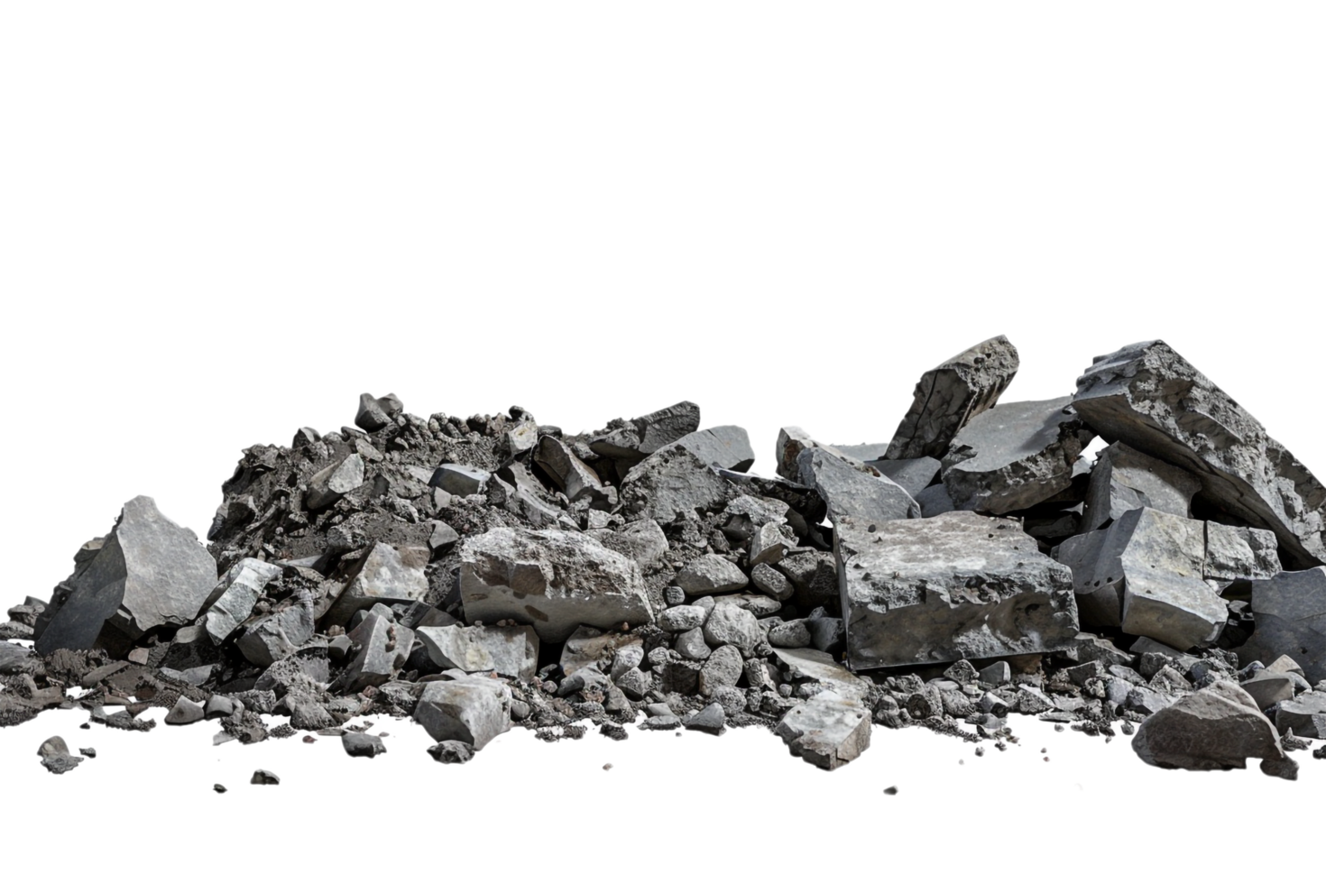 Rubble Debris Isolated on transparent Background png