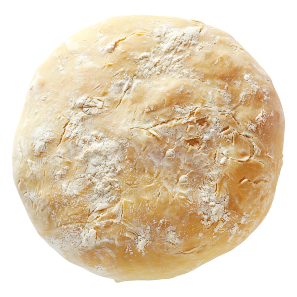 Round dough isolated against transparent background png