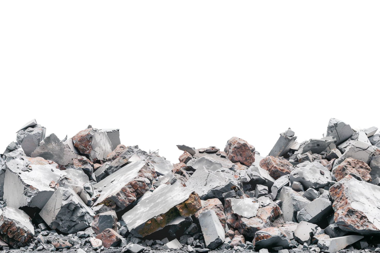 Rubble Debris Isolated on transparent Background png