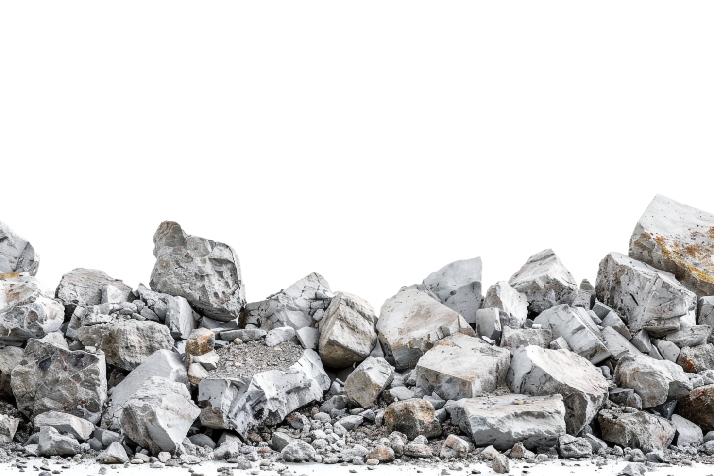 Rubble Debris Isolated on transparent Background png