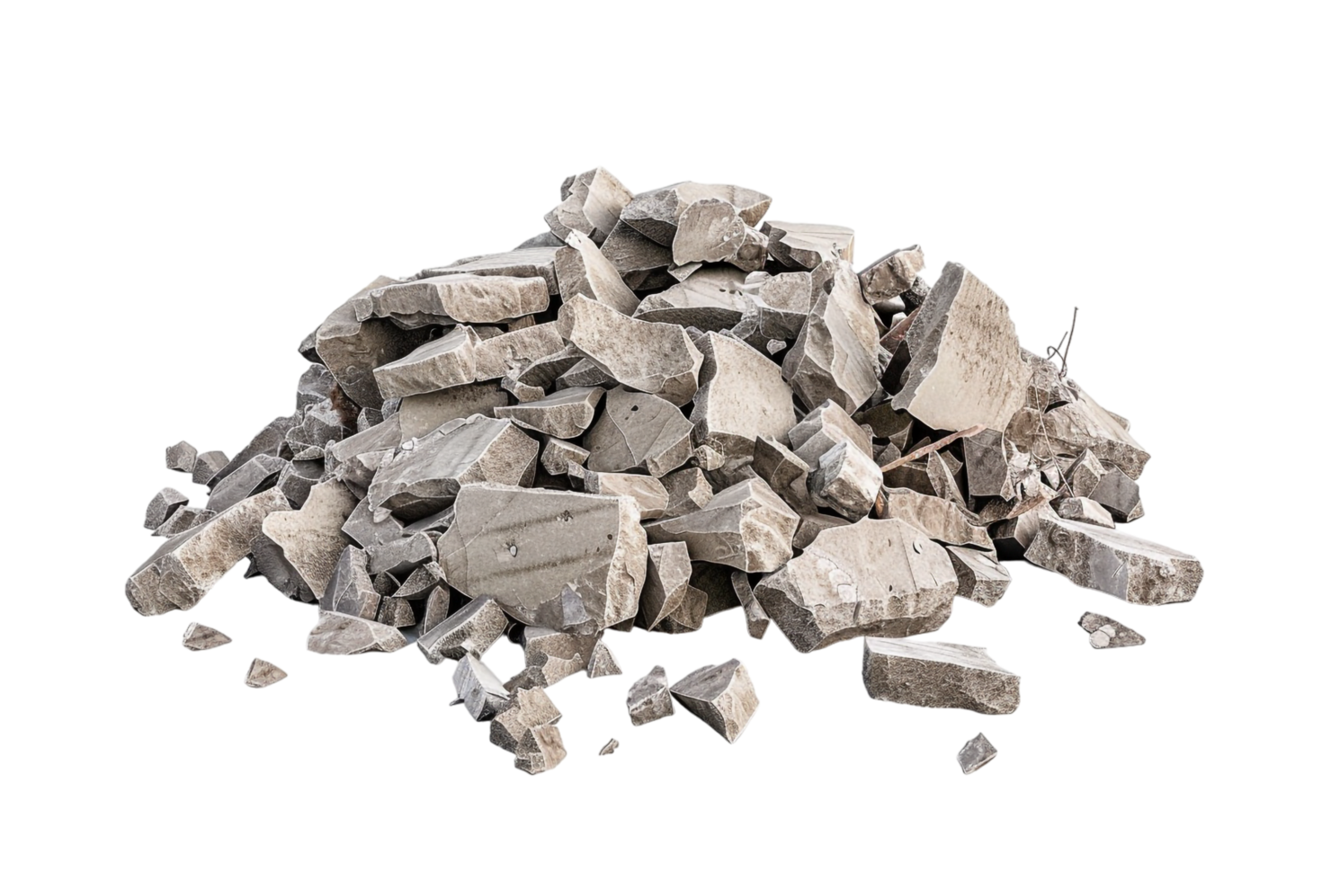 Rubble Debris Isolated on transparent Background png