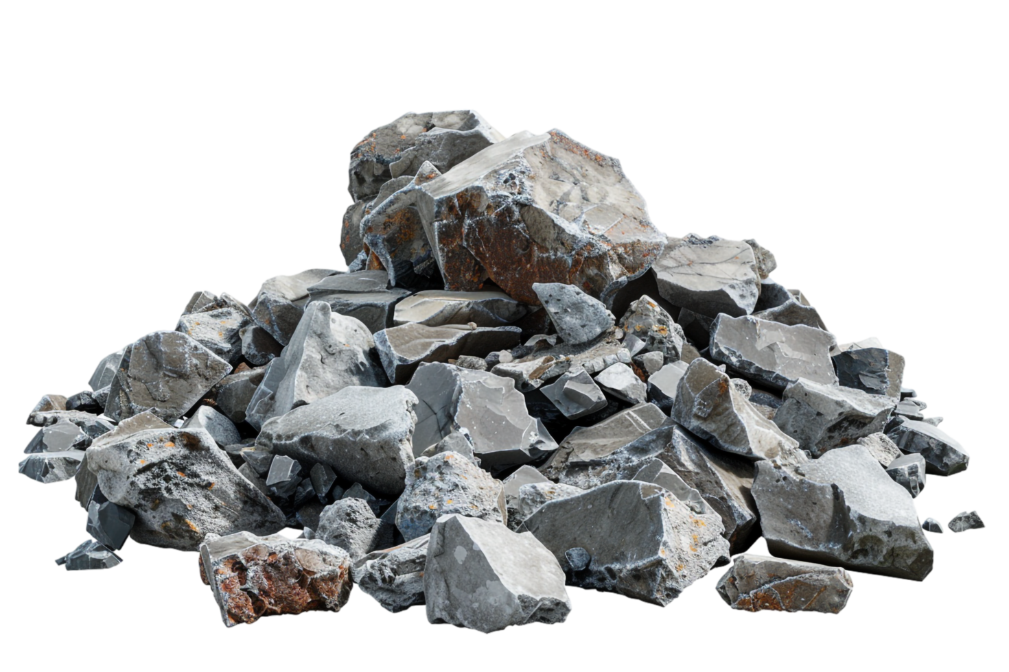 Rubble Debris Isolated on transparent Background png