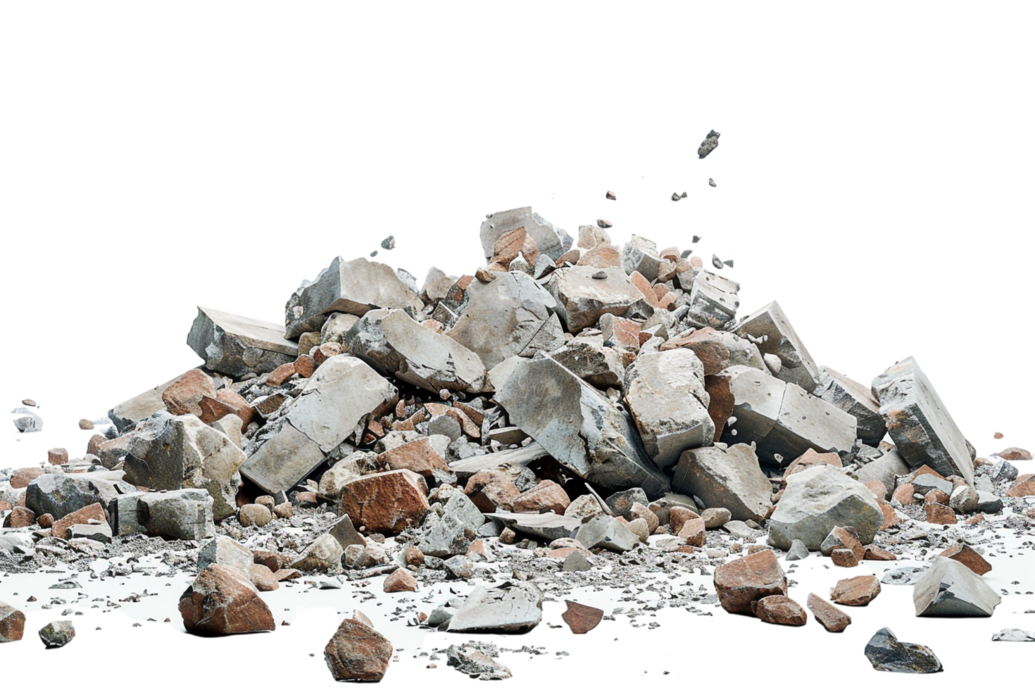 Rubble Debris Isolated on transparent Background png