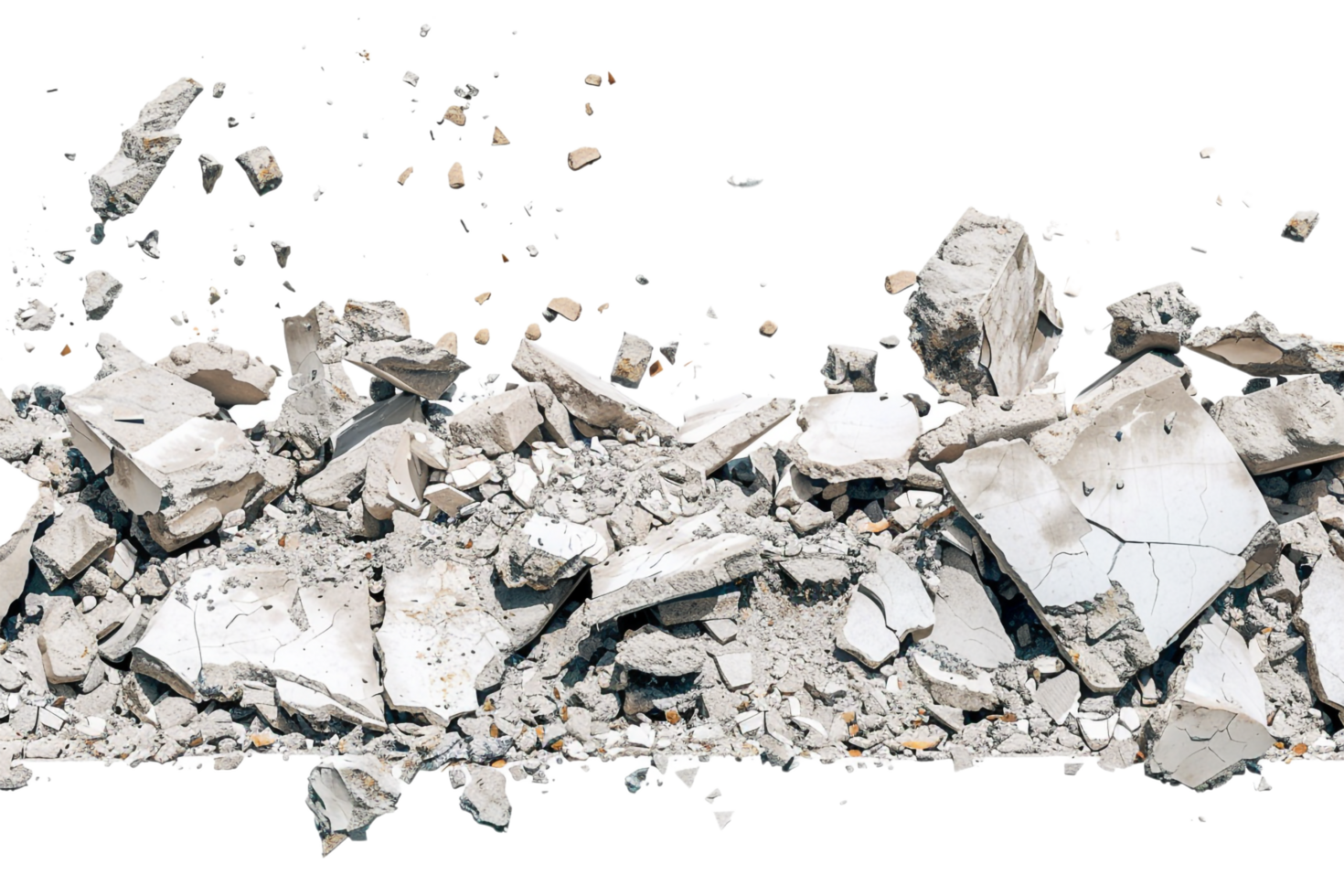 Rubble Debris Isolated on transparent Background png