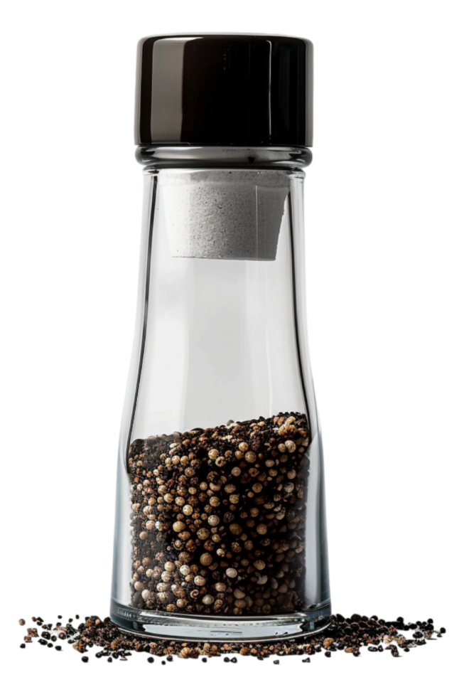 Salt and pepper bottle isolated on transparent png