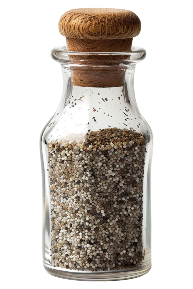 Salt and pepper bottle isolated on transparent png