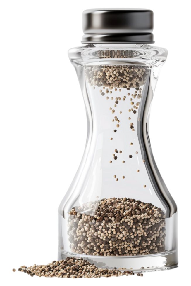 Salt and pepper bottle isolated on transparent png
