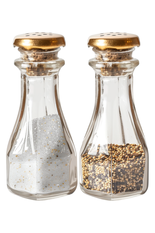 Salt and pepper bottle isolated on transparent png