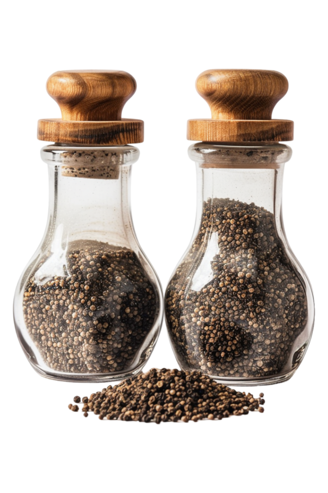 Salt and pepper bottle isolated on transparent png