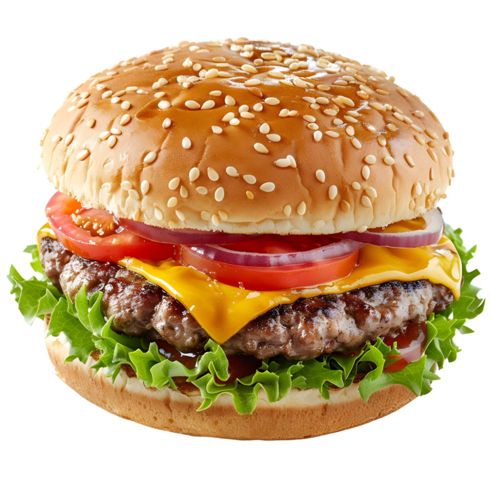 delicioso rápido comida hamburguesa hamburguesa hamburguesa con queso transparente antecedentes png