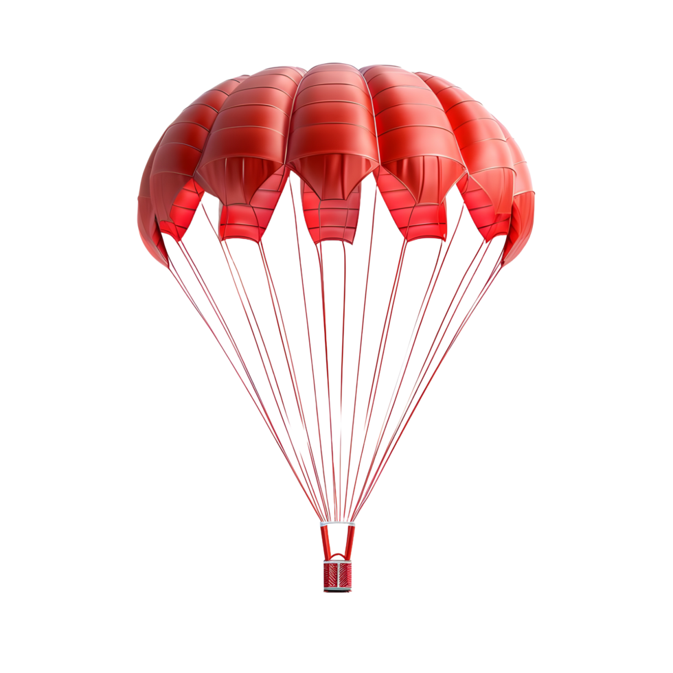 3D-rendered isolated parachute on a transparent background png