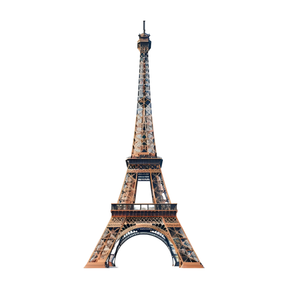 A tower made by Eiffel against transparent background png