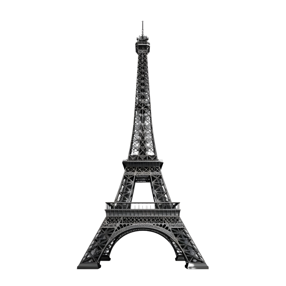 A tower made by Eiffel against transparent background png