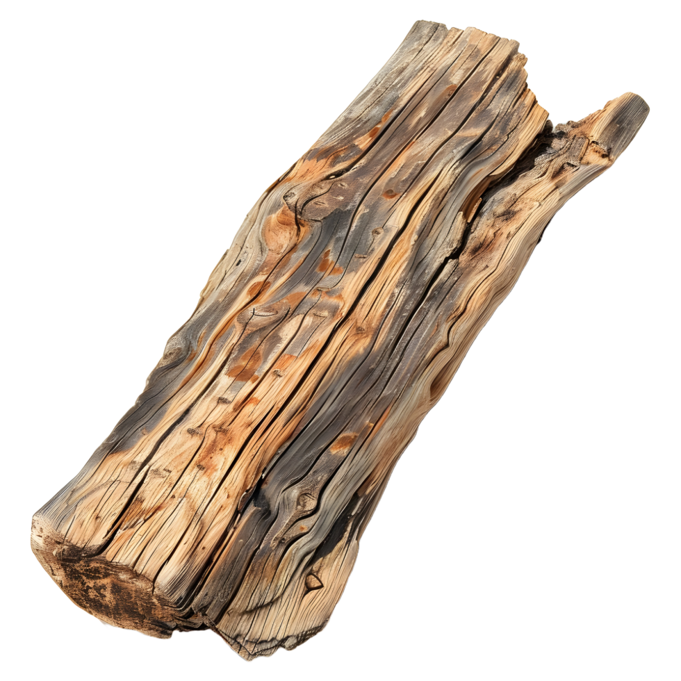 A piece of wood on transparent background high 8K png