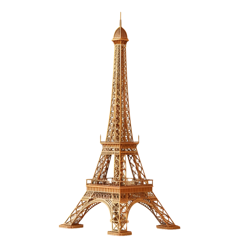 A tower made by Eiffel against transparent background png