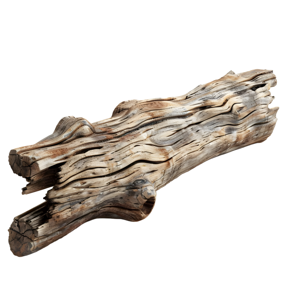 A piece of wood on transparent background high 8K png