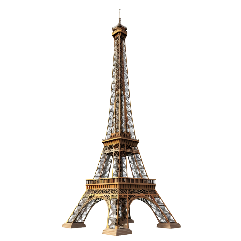 A tower made by Eiffel against transparent background png