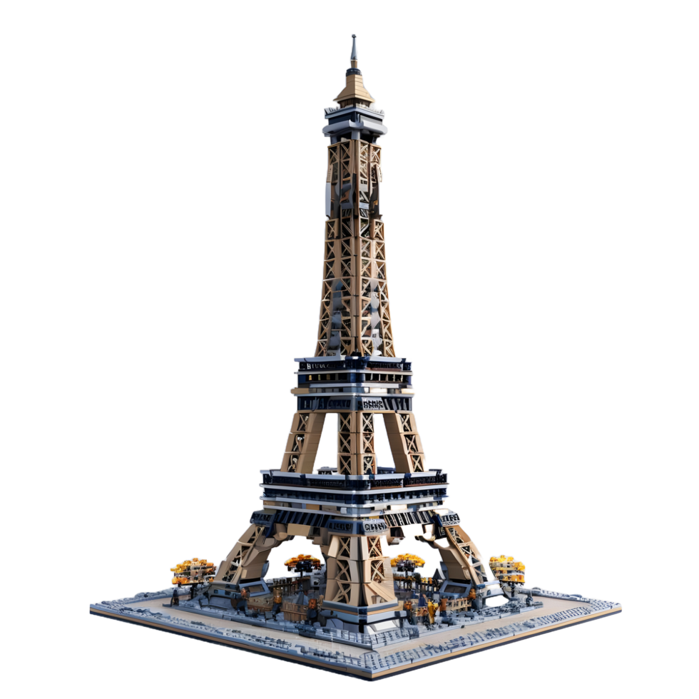 A tower made by Eiffel against transparent background png