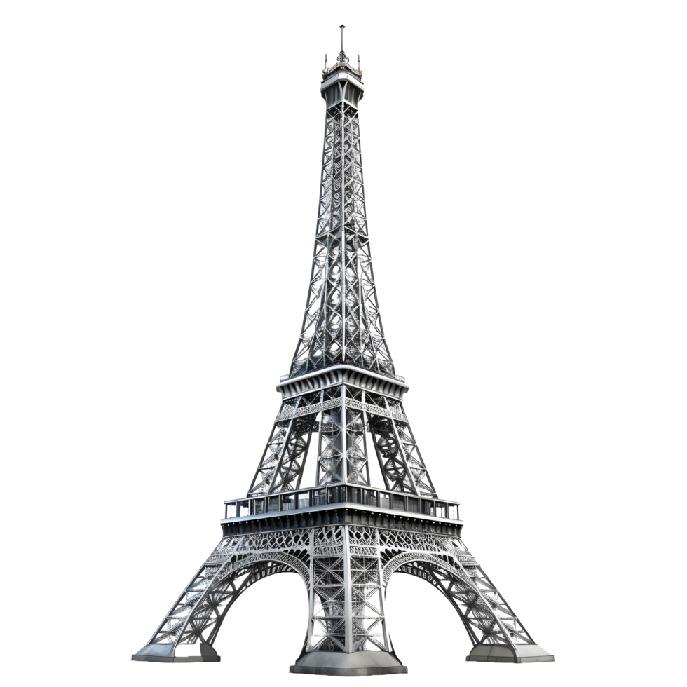 A tower made by Eiffel against transparent background png