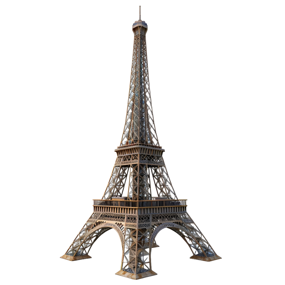 A tower made by Eiffel against transparent background png
