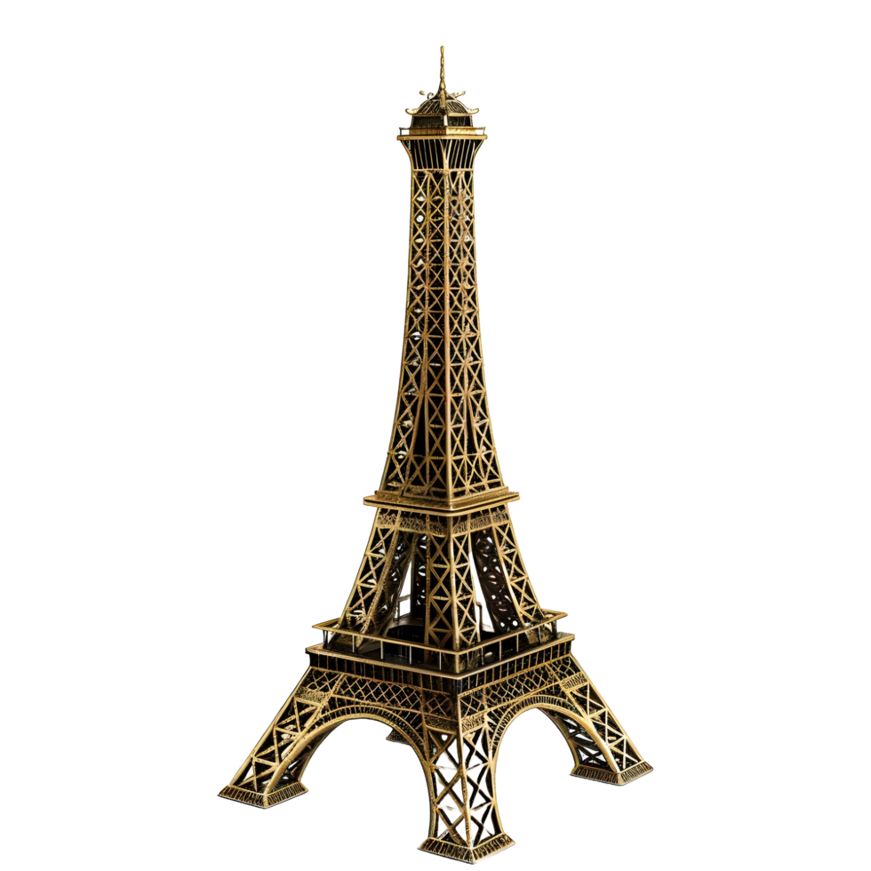 A tower made by Eiffel against transparent background png