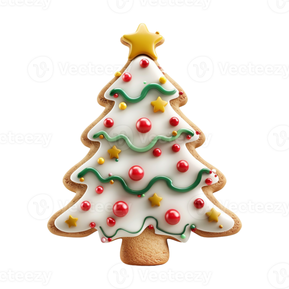 Christmas Ginger Biscuit on Transparent Background png