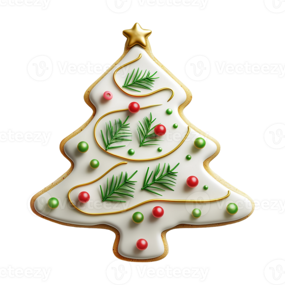 Christmas Ginger Biscuit on Transparent Background png