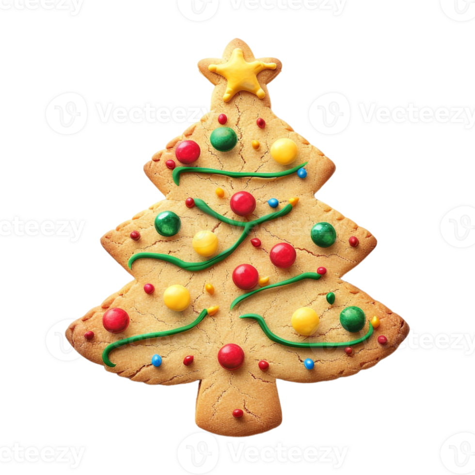Christmas Ginger Biscuit on Transparent Background png