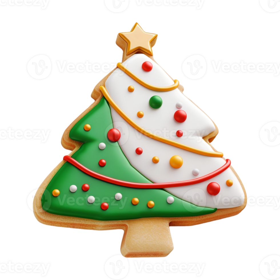 Christmas Ginger Biscuit on Transparent Background png