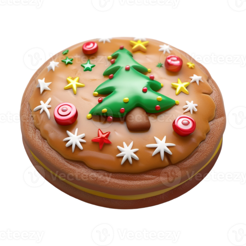 Christmas Ginger Biscuit on Transparent Background png