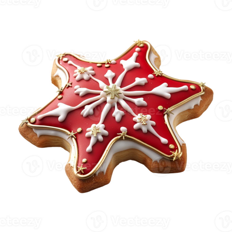Christmas Ginger Biscuit on Transparent Background png