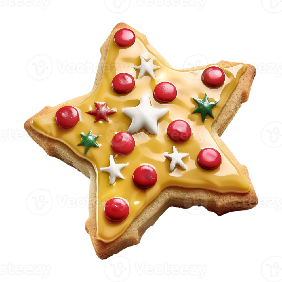 Christmas Ginger Biscuit on Transparent Background png