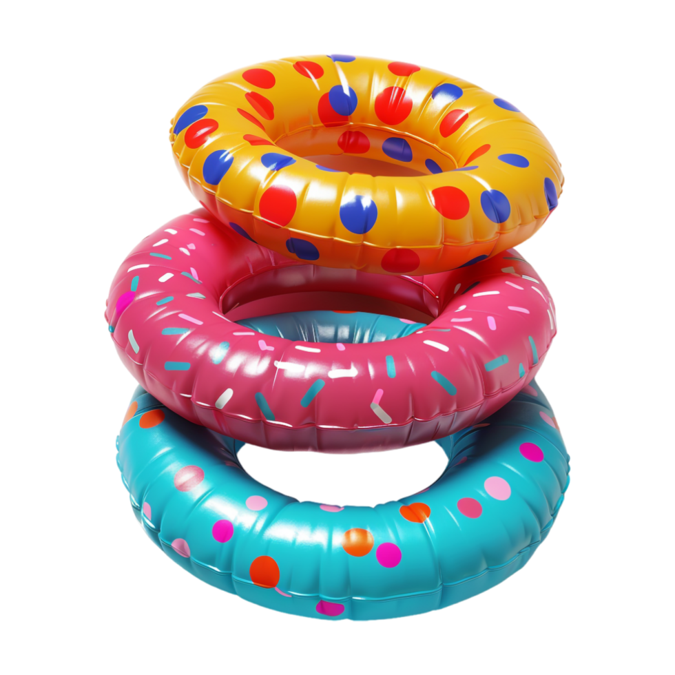 Beautiful Colorful inflatable floaties on Transparent Background png
