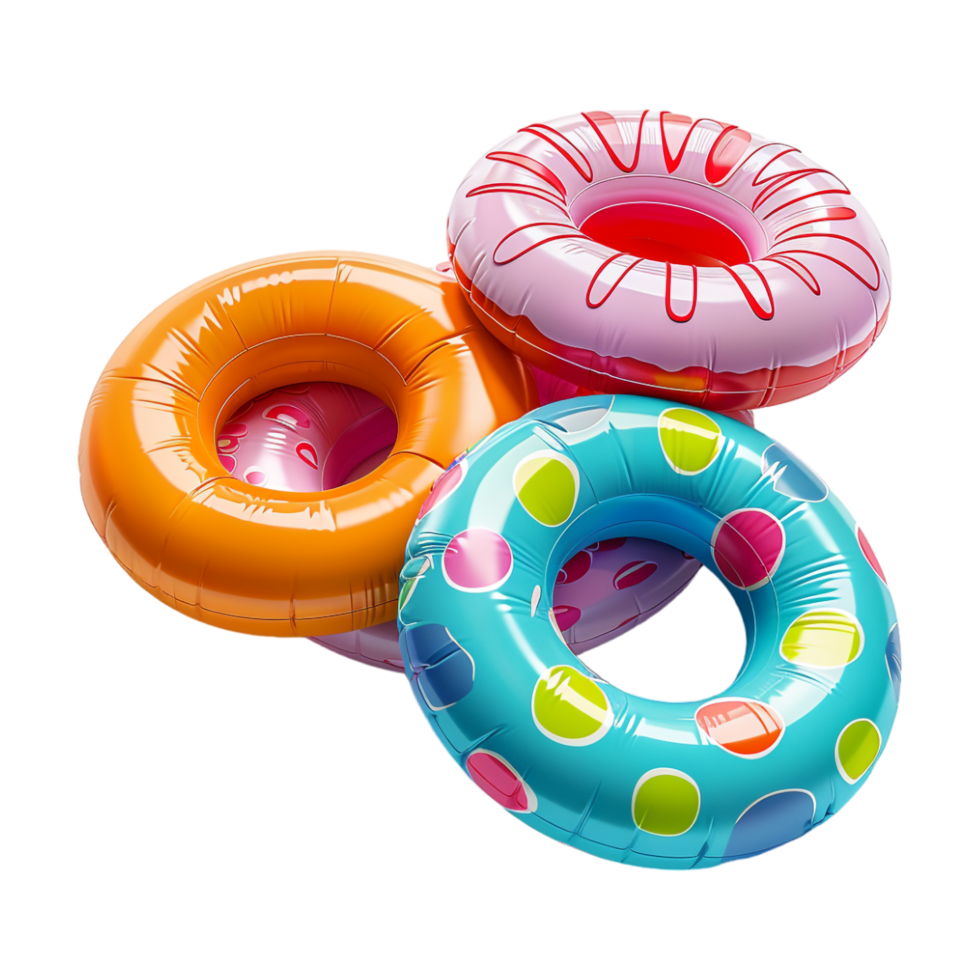 Beautiful Colorful inflatable floaties on Transparent Background png