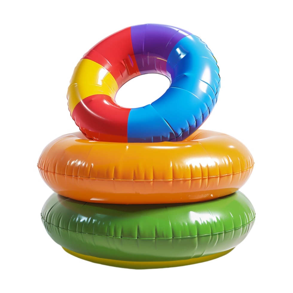Beautiful Colorful inflatable floaties on Transparent Background png