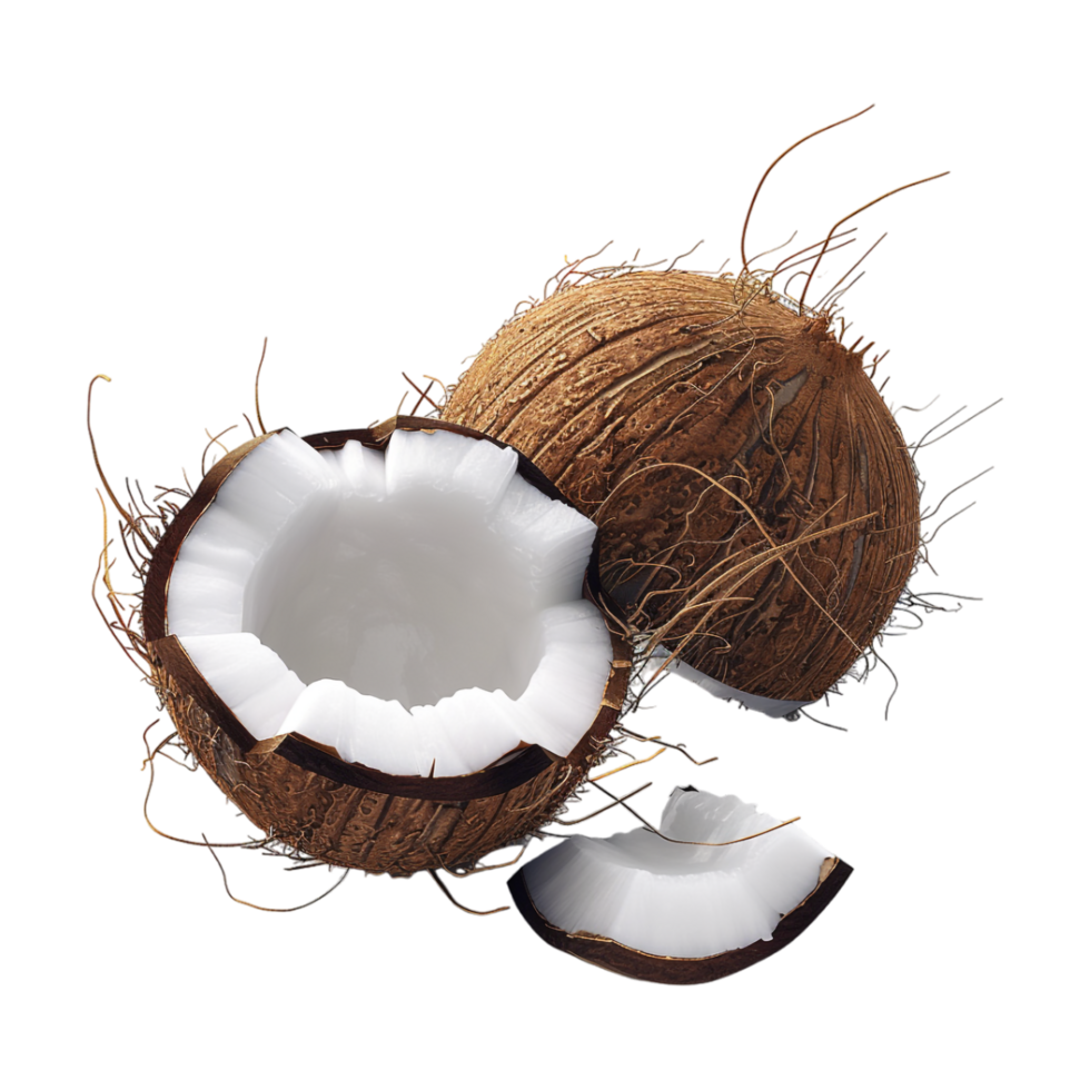 Coconut Slices on Transparent Background png