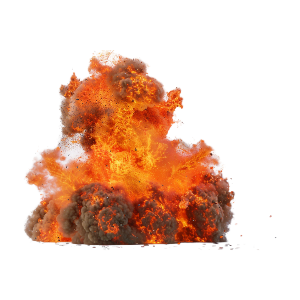 Lava Explosion on Transparent Background png