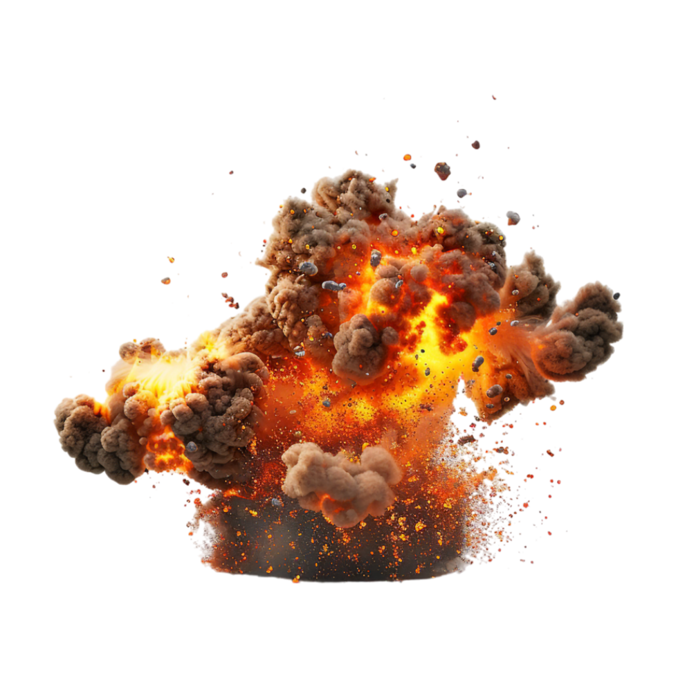 Lava Explosion on Transparent Background png
