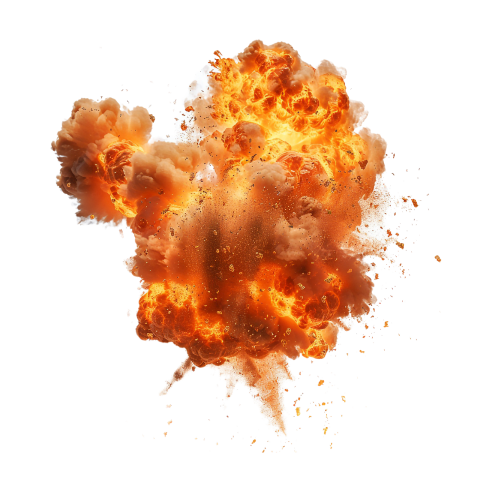 Lava Explosion on Transparent Background png