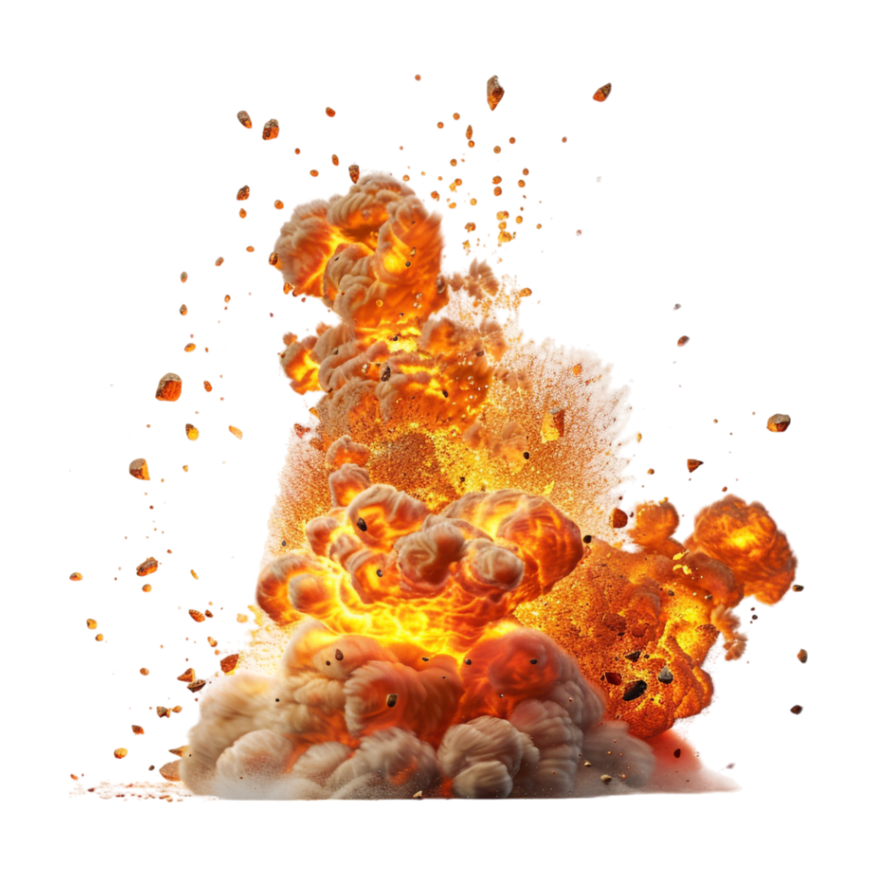 Lava Explosion on Transparent Background png