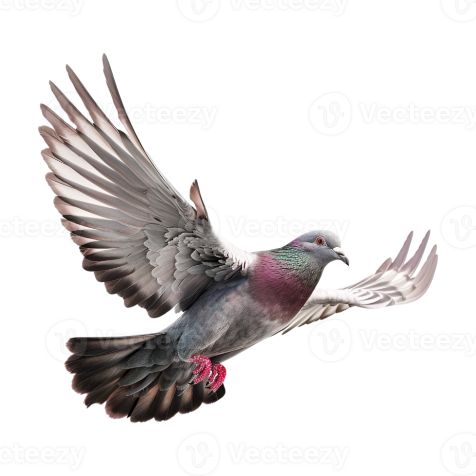 Cute Dove or Pigeon Flying on Transparent Background png