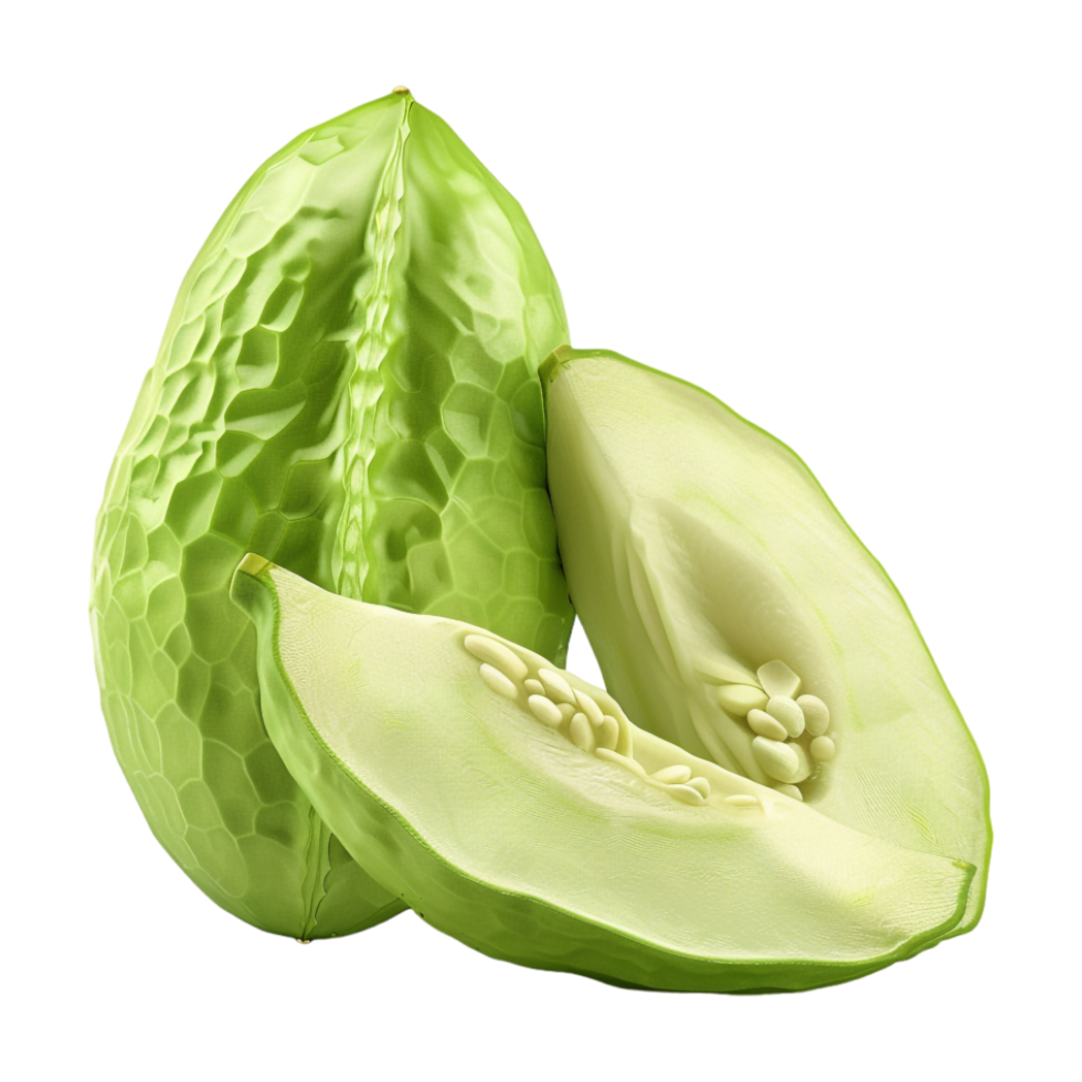 Chayote Vegetable on Transparent Background png