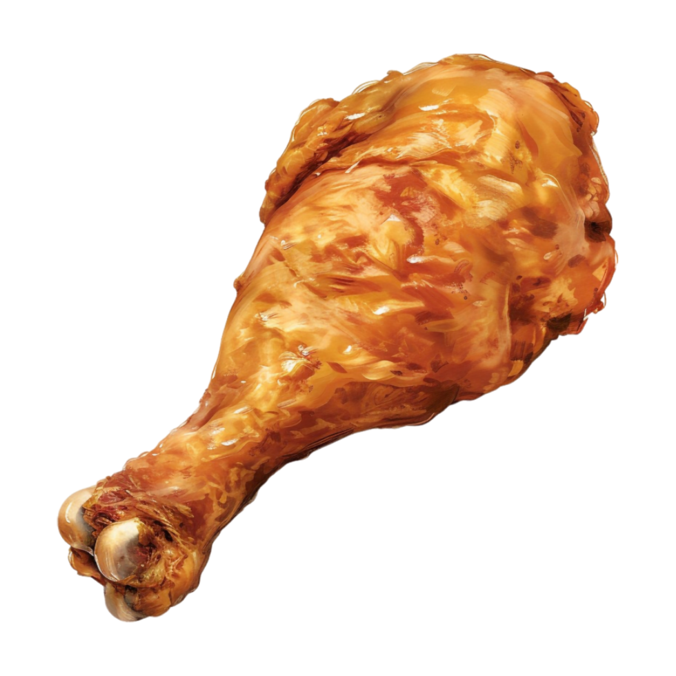 Fried Chicken Leg Piece on Transparent Background png