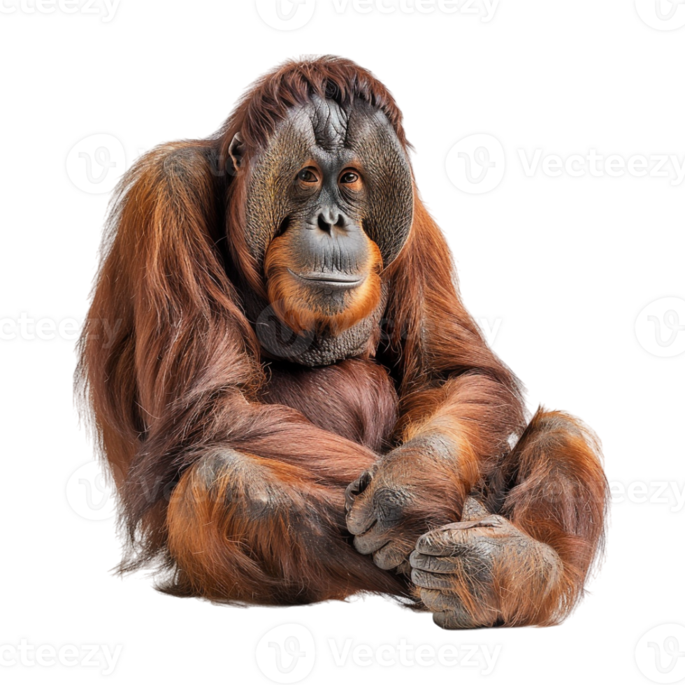 Orangutan on Transparent Background png