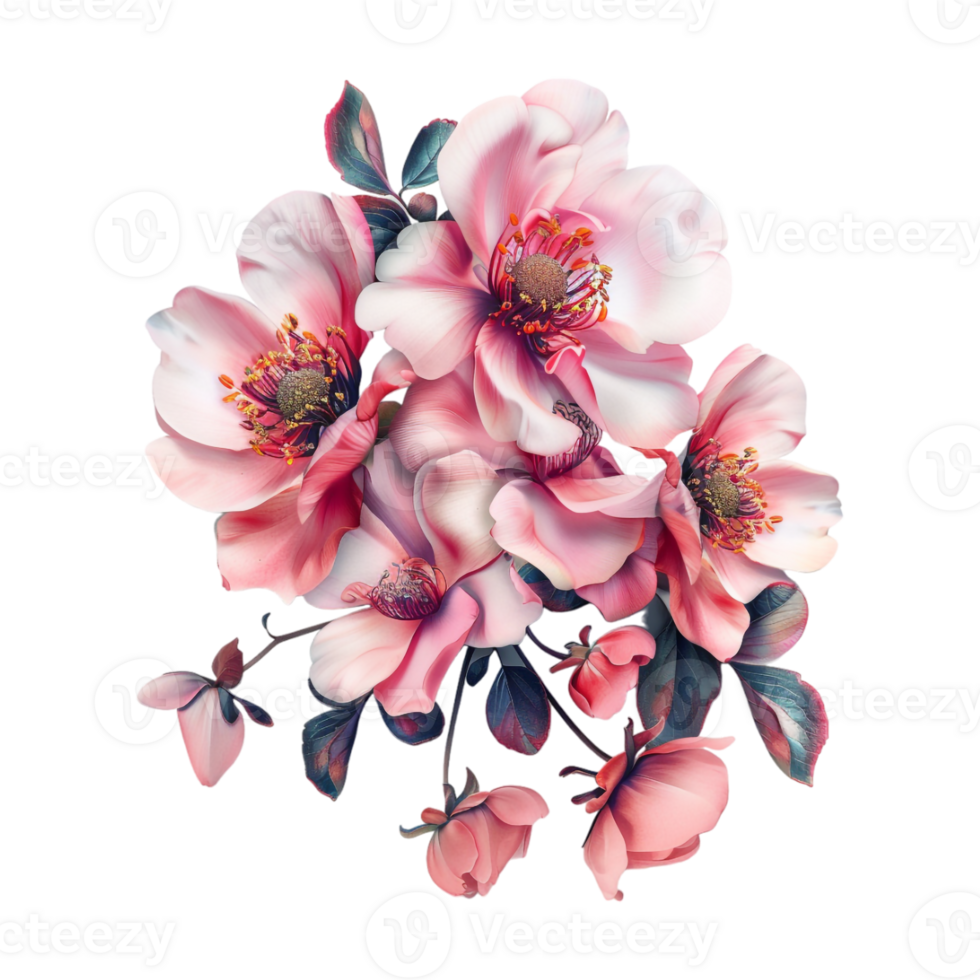 Colorful Flower Bokeh on Transparent Background png
