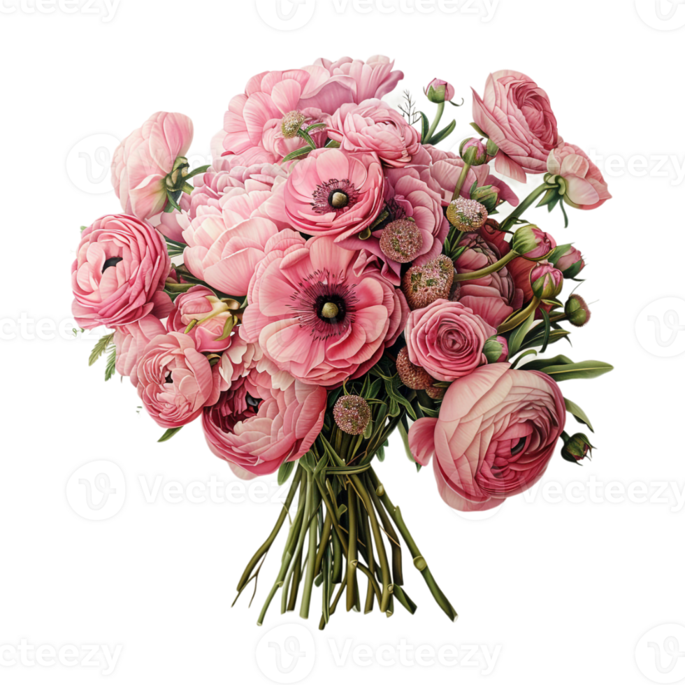 Colorful Flower Bokeh on Transparent Background png