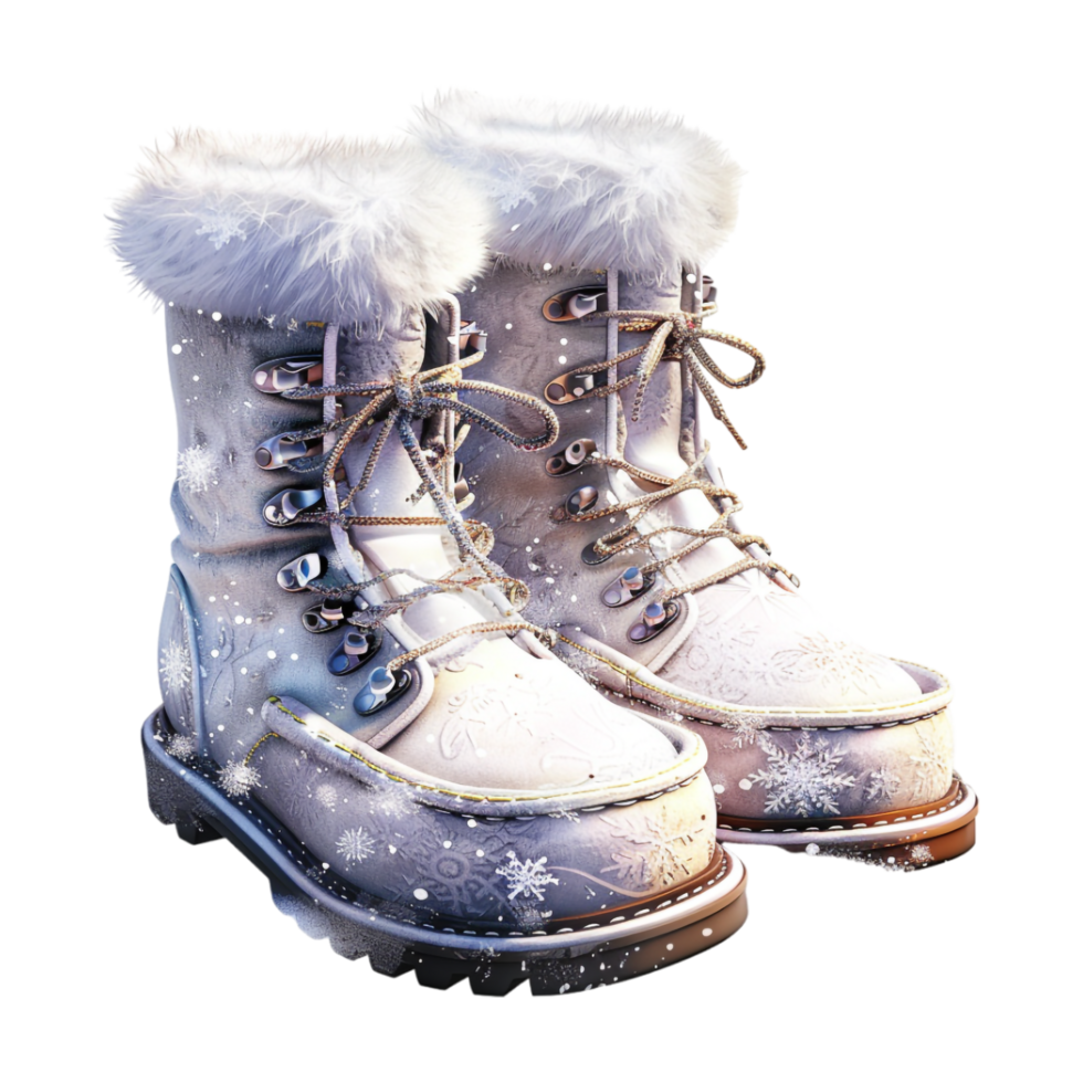 Winter Shoes on Transparent Background png