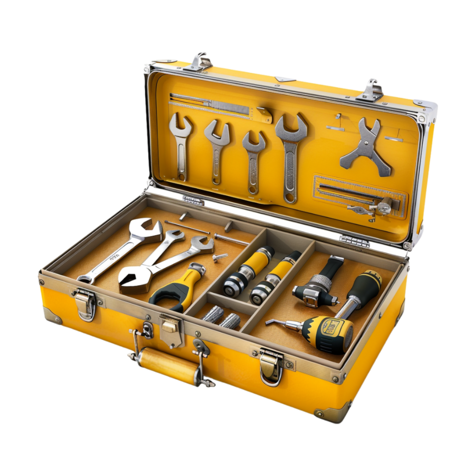 Different kind of Tool Box on Transparent Background png